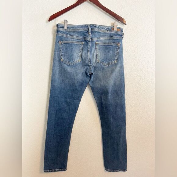 Anthropologie Pilcro Jeans Tapestry patchwork boyfriend mid Rise Distressed 26 - Picture 4 of 11